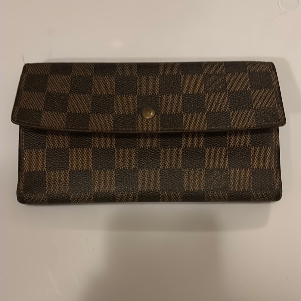 Louis Vuitton  Damier Checkered Brown Wallet brown